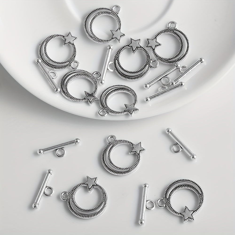 10sets OT Buckle Intgtd T Stick & Circle Toggle Clasps for DIY Jewelry
