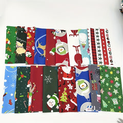 30pcs Christmas Series Patchwork Cloth Cotton Set for DIY Sewing Scrapbooking