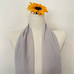 2pcs Soft Chiffon Scarf & Inner Cap Set Solid Turban Head Wrap Shawl