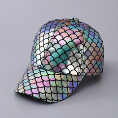 Men's Colorful Scale Checkered Baseball Cap