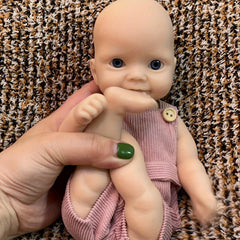 10 Inch Unpainted Silicone Reborn Girl Doll Soft & Washable with Pink Trousers
