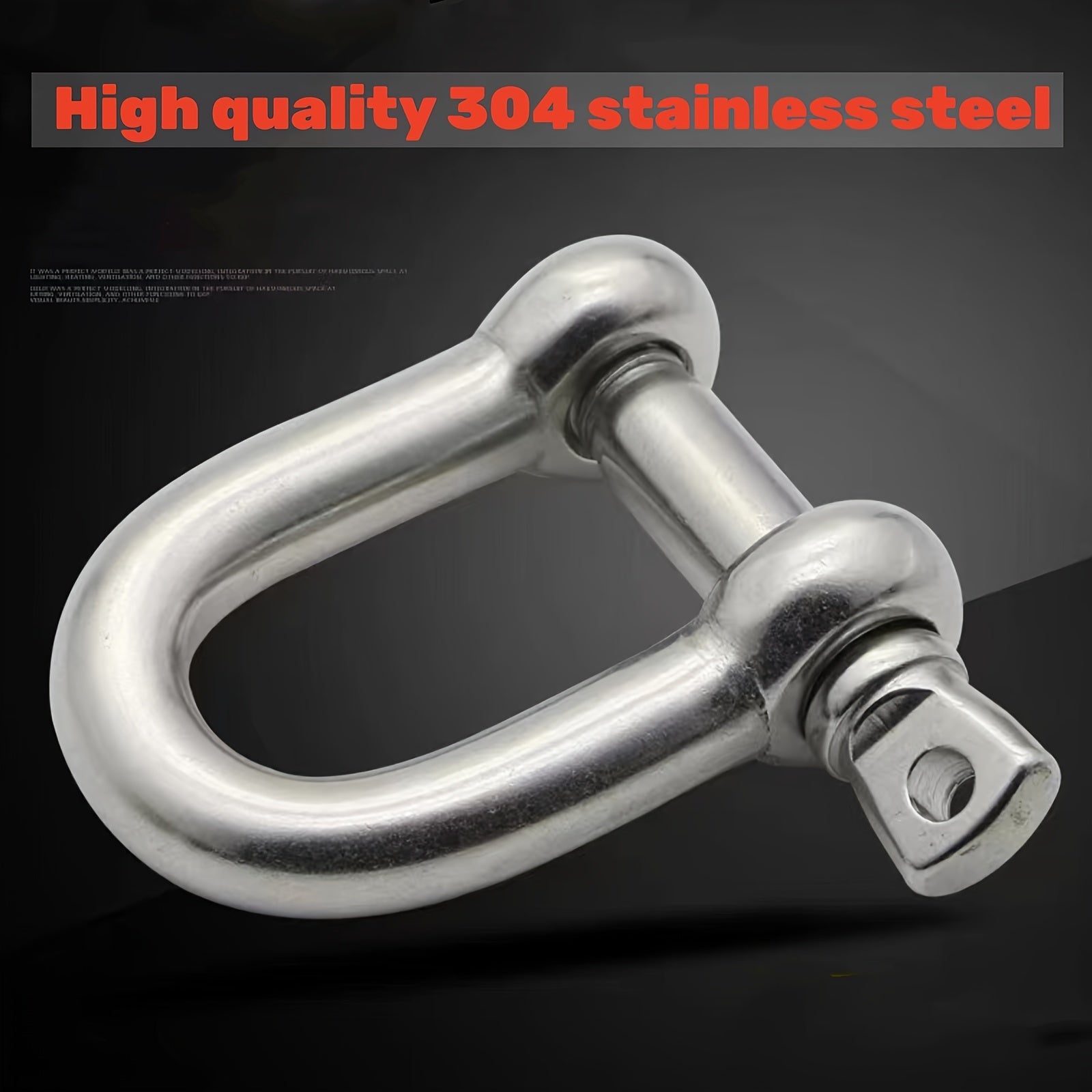 4pcs Stainless Steel 304 D Shackle Chains Wirerope Lifting