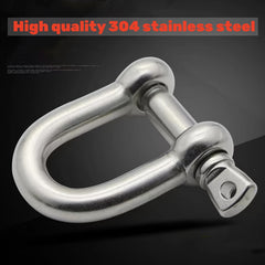4pcs Stainless Steel 304 D Shackle Chains Wirerope Lifting