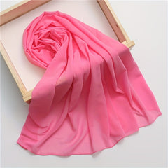 Chiffon Scarf Casual Hijab Classic Shawl Silk Head Wrap Bandana