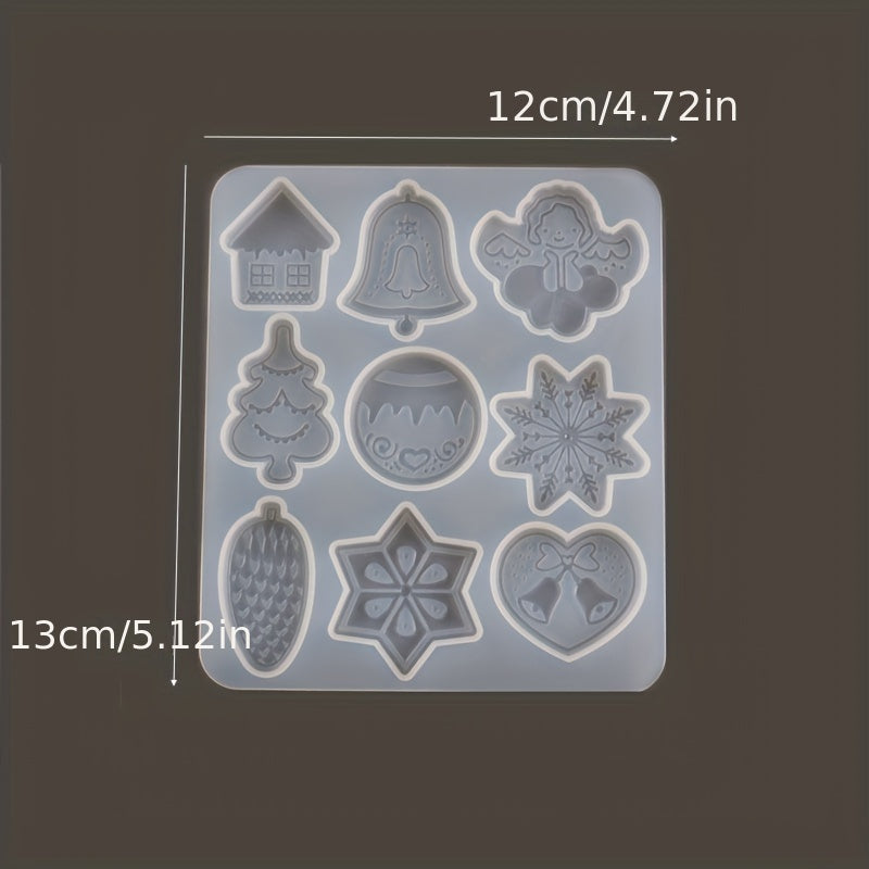 Christmas Tree Snowflake Elk Resin Mold Key Chain Ornament