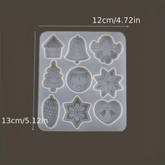 Christmas Tree Snowflake Elk Resin Mold Key Chain Ornament