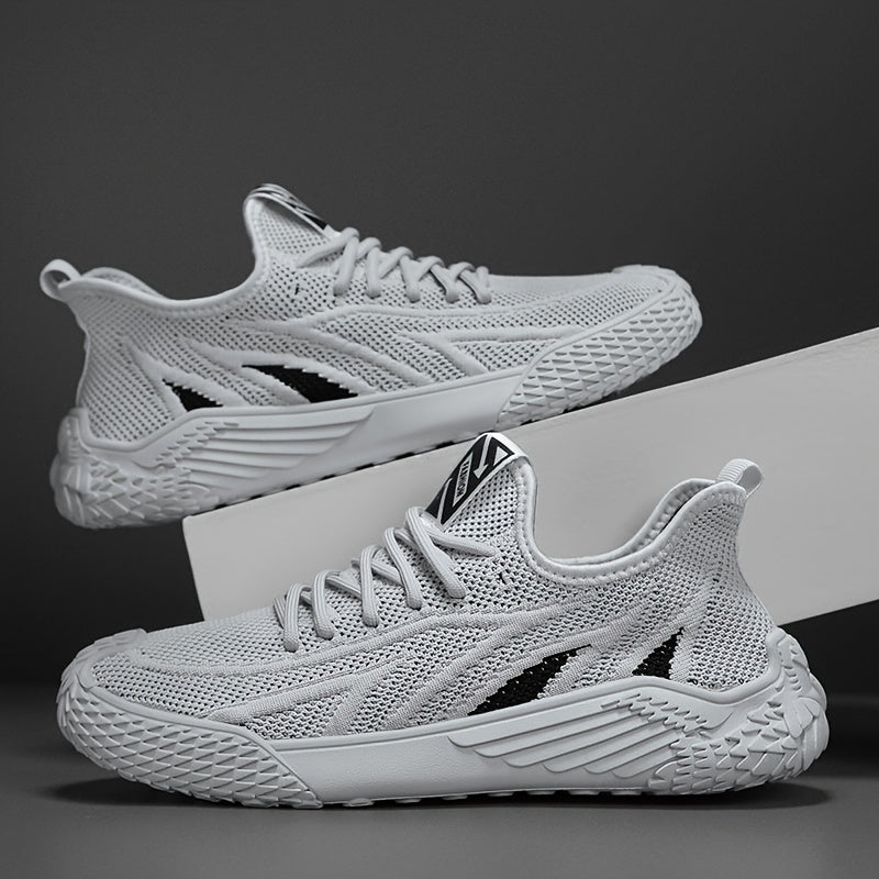 Men's Lace up Mesh Sneakers Athletic Shoes Breathable Running Basketball