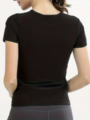 Slimming Sweat Top Short Sleeve Crew Neck Women's Shapewear