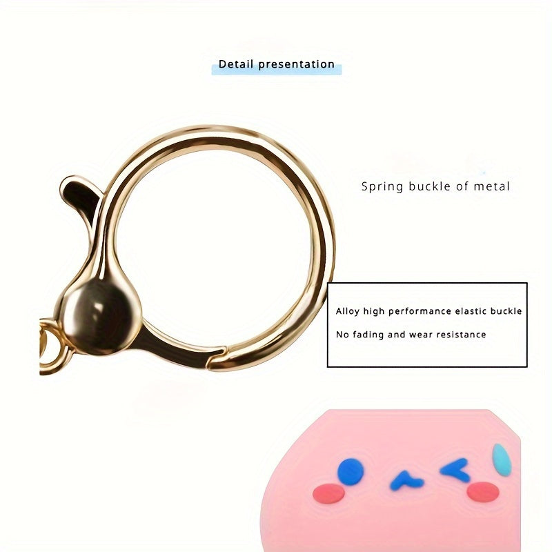 Cartoon Peach Doll Pendant Keychain for Car Keys Backpacks Wallets
