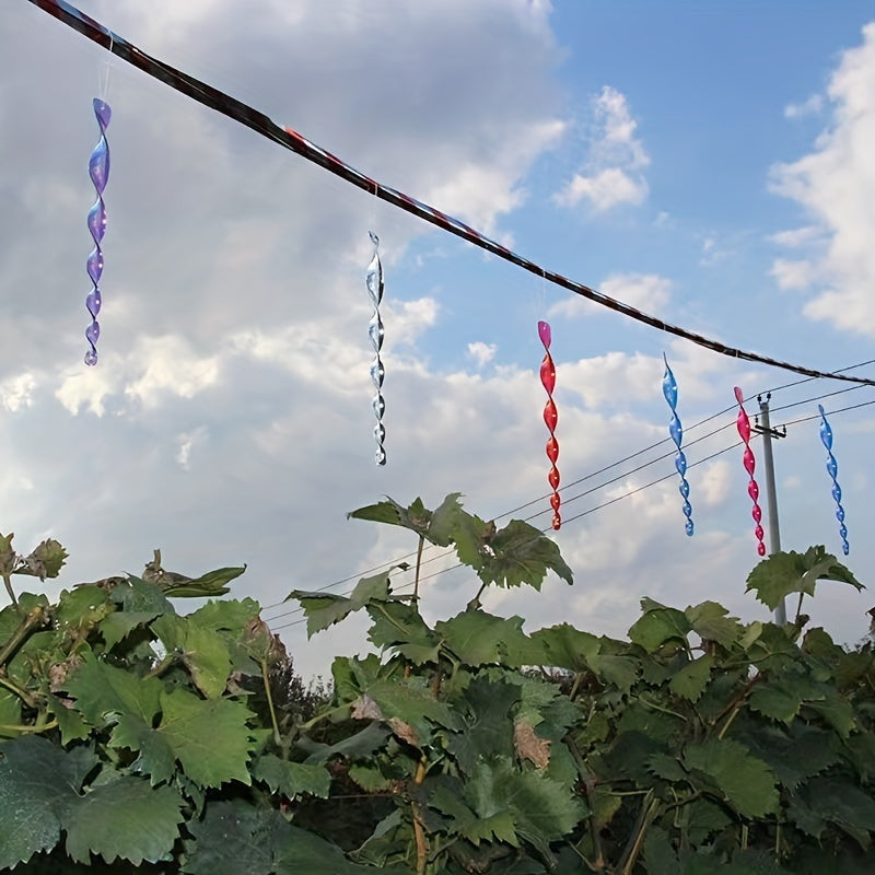 4pcs Spiral Bird Repellent Sticks - Keep Birds Away from Garden