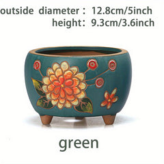 Hand Painted Yanxi Flowerpots Creative & Breathable