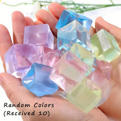 10pcs Ice Cube Squishy Toys Stress Relief Toy