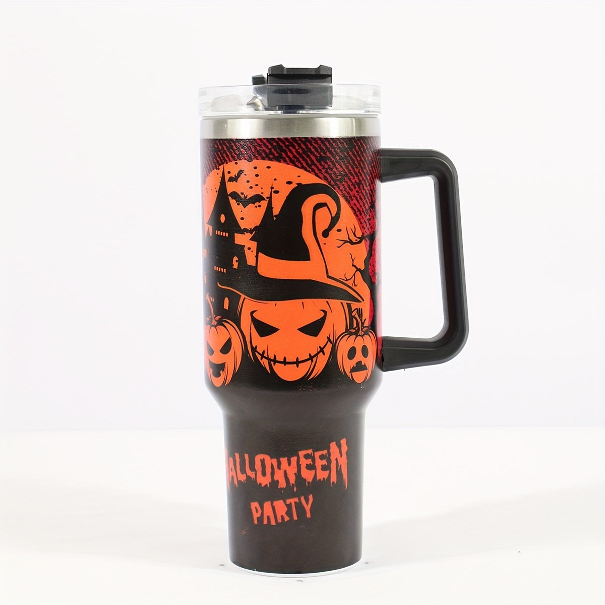 40oz Stainless Steel Insulation Cup Halloween Straw Drinking Cup Double Layer