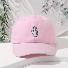 Love Gesture Embroidered Baseball Cap Sun Protection Hat