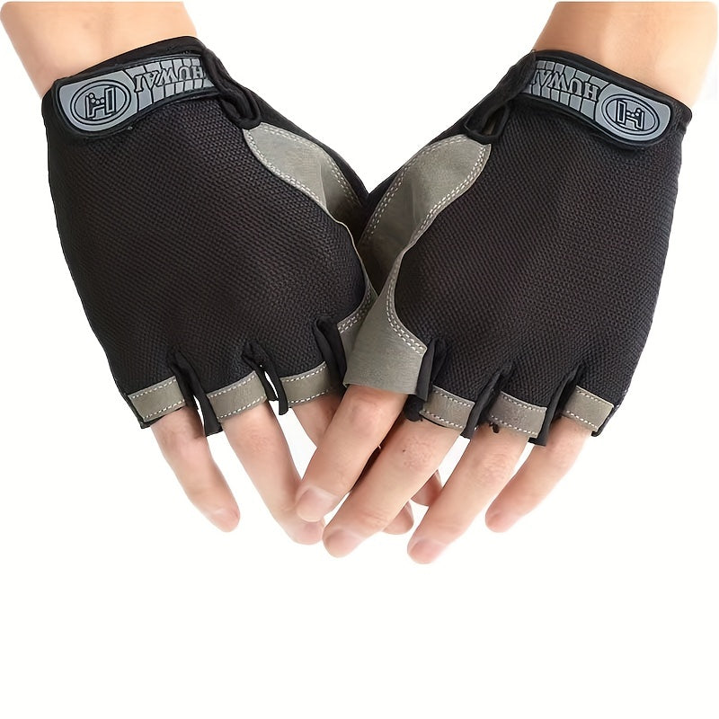 Breathable Anti Slip Half Finger Cycling Gloves for Men and Women