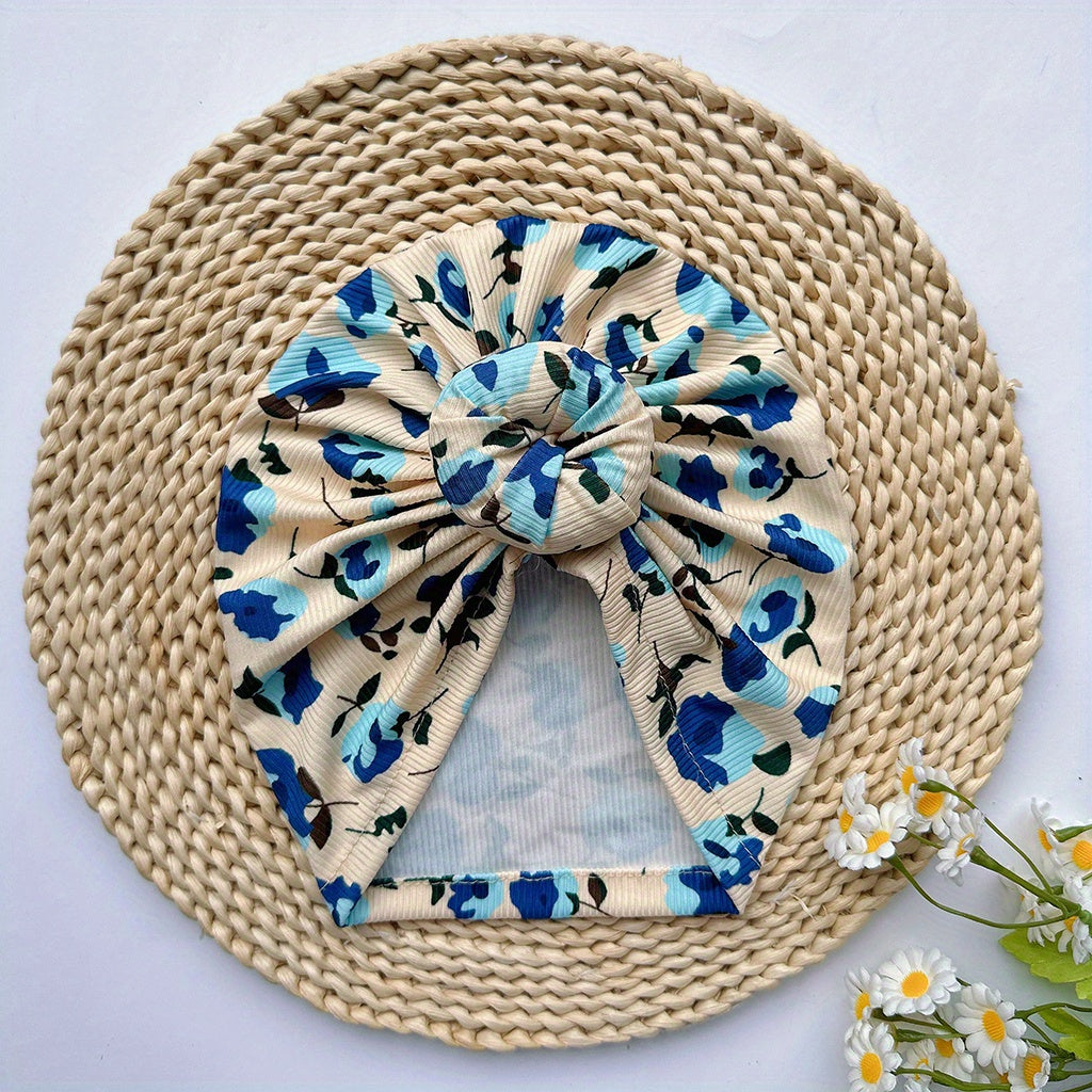 Soft Elastic Baby Donut Hat Girl Headwear Knotted Accessories