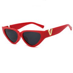 Ladies & Panda Stripe V Cat Eye Sunglasses