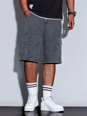 Men's Big Pockets Denim Shorts for Summer