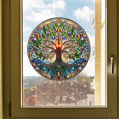 Colorful Tree of Life & Wisdom Sun Catcher 22 x 22 Window Decal