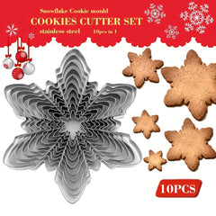 Snowflake Shape Stainless Steel Cookie Cutter for Magical Christmas Cookies