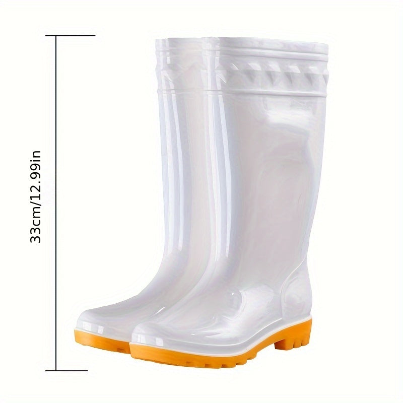 Women's Waterproof High Top Rain Boots Non-slip Outdoor Garden Shoes