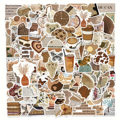 112pcs Vintage Art Cartoon Graffiti Stickers for Water Bottle Laptop Phone