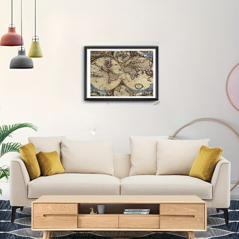 1000pcs Ancient Map & Famous Paintings Puzzle World Map for History Buffs