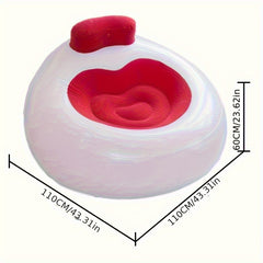 Single Person Inflatable Flocking Sofa Love Shaped Sofa for Home Decoration