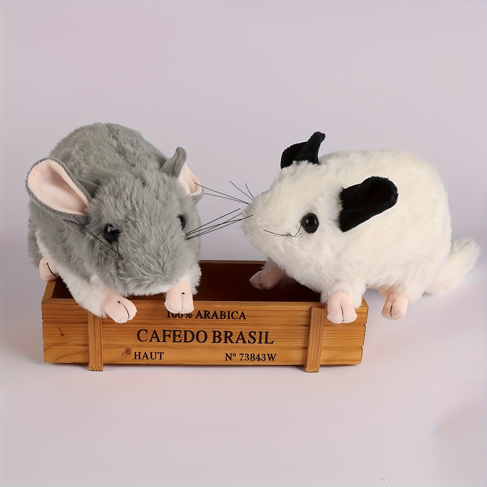 63in Lifelike Grey Chinchilla Plush Toy - Perfect for Holidays & Birthdays