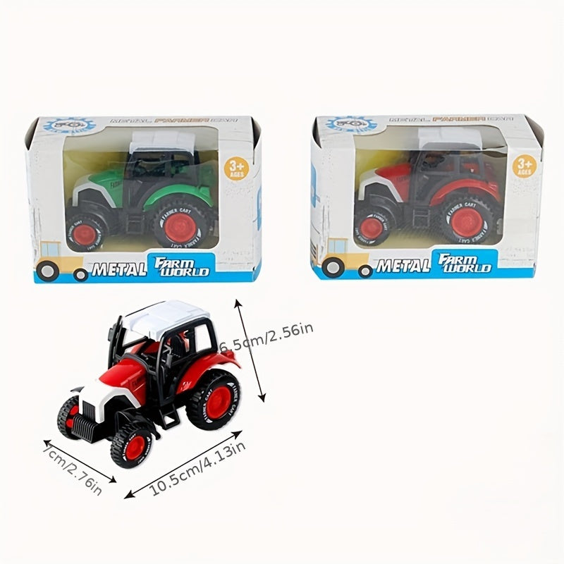 1pc 1:55 Alloy Farmer Car Model Tractor Decoration Toy