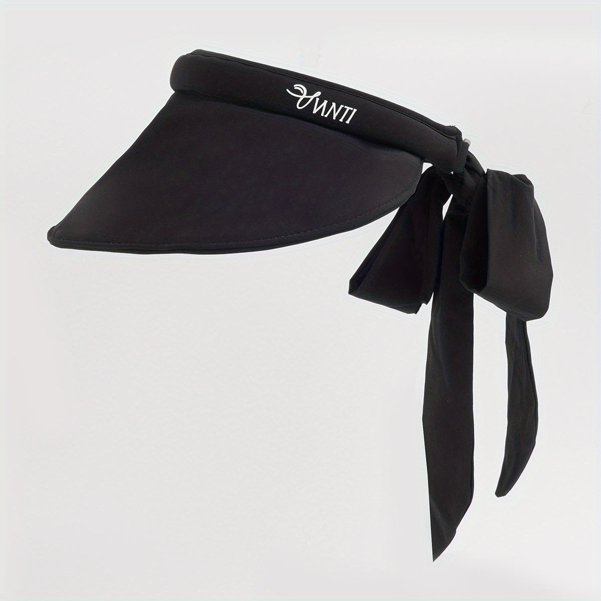 Solid Visor Hat With Detachable Ribbon Sunscreen Golf Cap