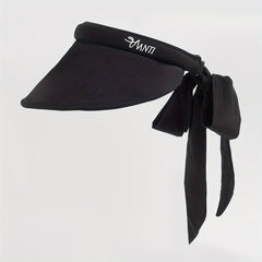 Solid Visor Hat With Detachable Ribbon Sunscreen Golf Cap