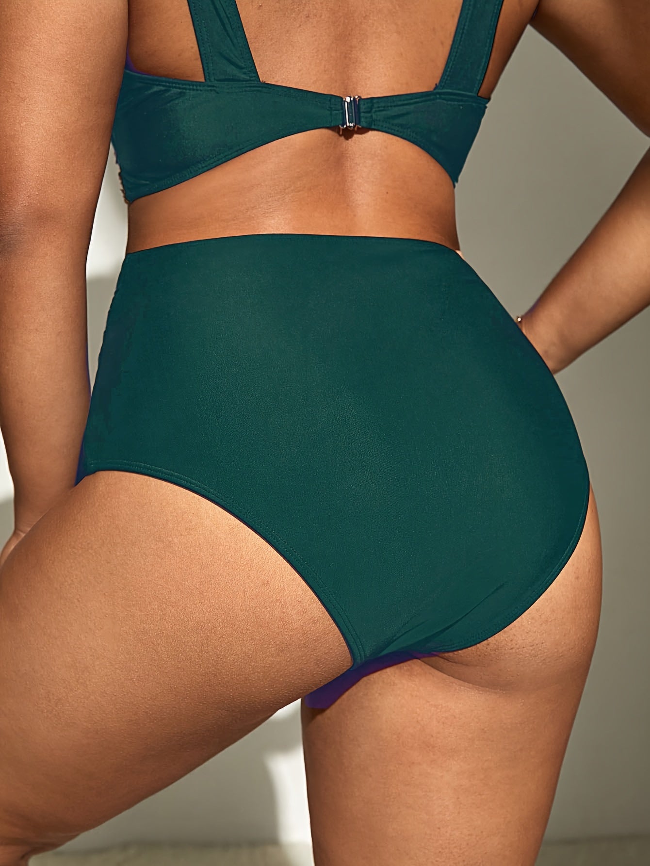 Ruched High Waisted Bikini Bottoms
