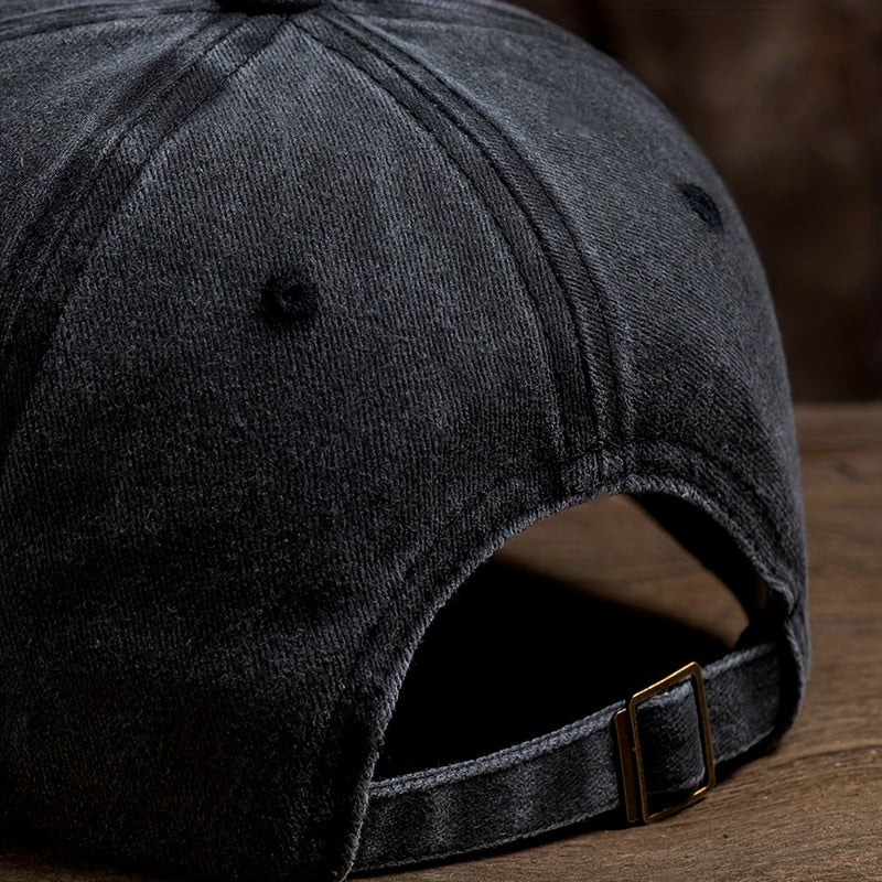 Faith Cross Print Baseball Cap Solid Washed Distressed Unisex Sun Hat