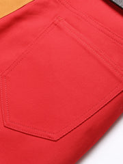 Men's Slim Fit Block Jeans Casual Stretch Street Style Jeans
