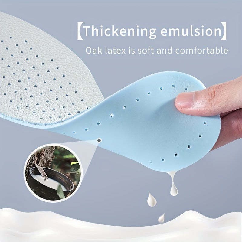 Leather Latex Insoles, Shock Absorption Plantar Fasciitis Deodorant