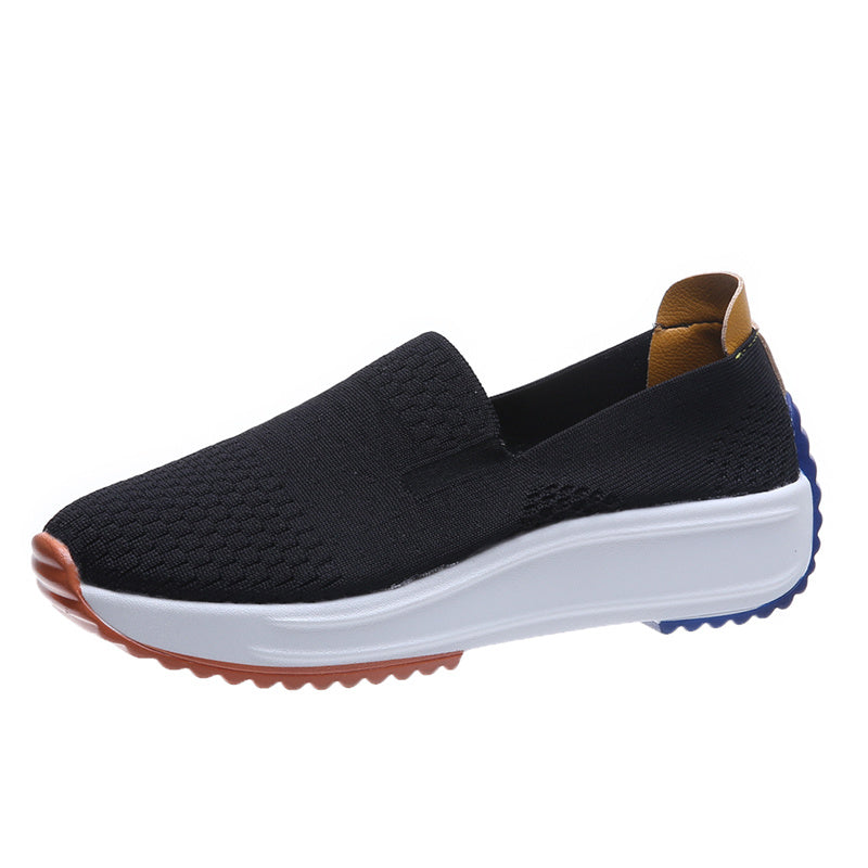 Women's Casual Sneakers Flying Woven Slip on Loafers