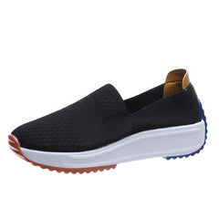 Women's Casual Sneakers Flying Woven Slip on Loafers