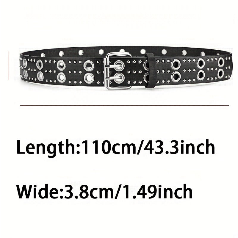 Rivet Wide Waist Belts Hip Hop Pants Jeans Belts Unisex