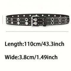Rivet Wide Waist Belts Hip Hop Pants Jeans Belts Unisex