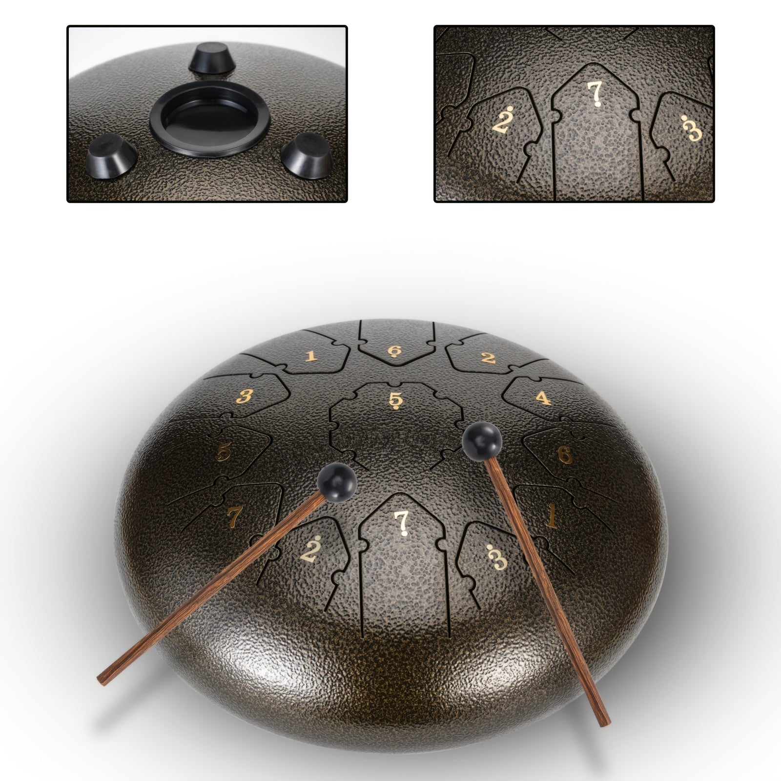 30 48 Cm 13 Note Steel Tongue Drum Handpan in C Key
