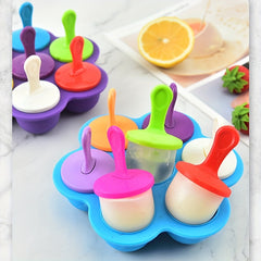 Silicone Ice Cream Mold Baby Food Box DIY Homemade Popsicle Mold