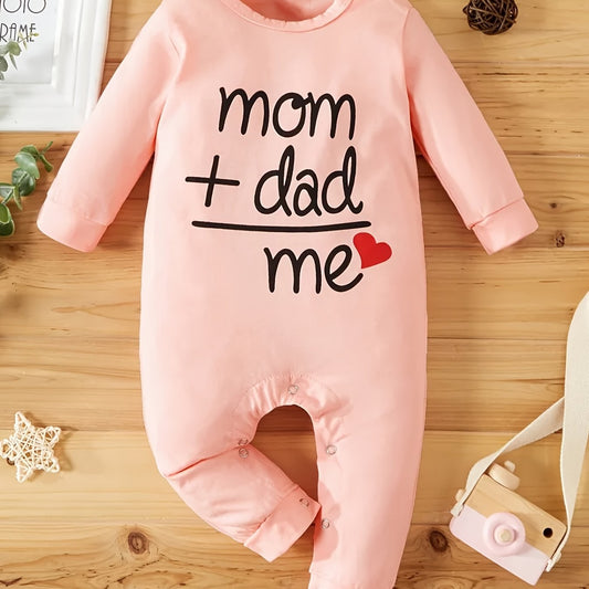 Mom Letter Graphic Jumpsuit for Baby Girls Romper