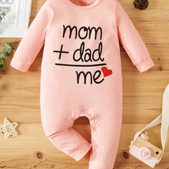 Mom Letter Graphic Jumpsuit for Baby Girls Romper