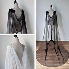 Retro Embroidery Bridal Cape for Weddings & Halloween