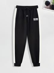 Funny Saying Pattern Print Men's Pants Drawstring Comfy Active Stretch Trousers