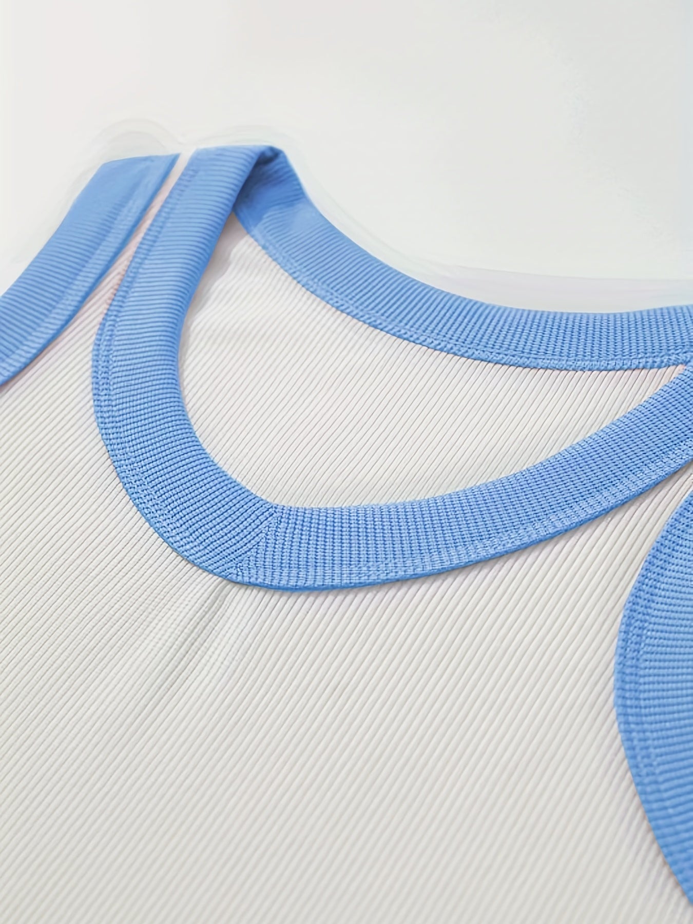 Outdoor Sports Contrast Casual Slim Sports Vest Women's Clothing