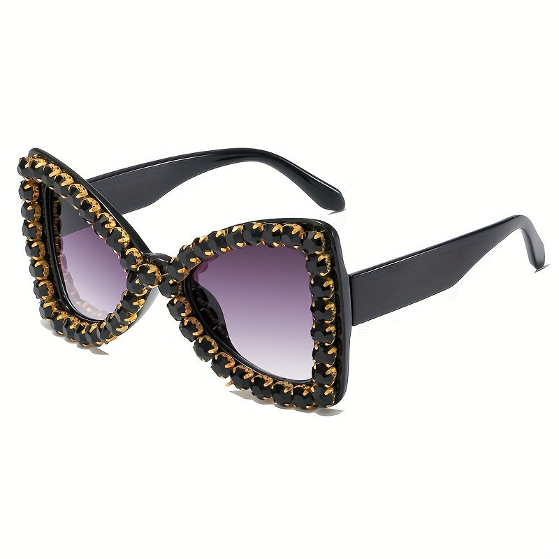 Y2K Rhinestone Butterfly Sunglasses UV400