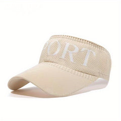 Knitted Sport Visor Hats Solid Elastic Casual Sun Hat UV Protection Travel Beach