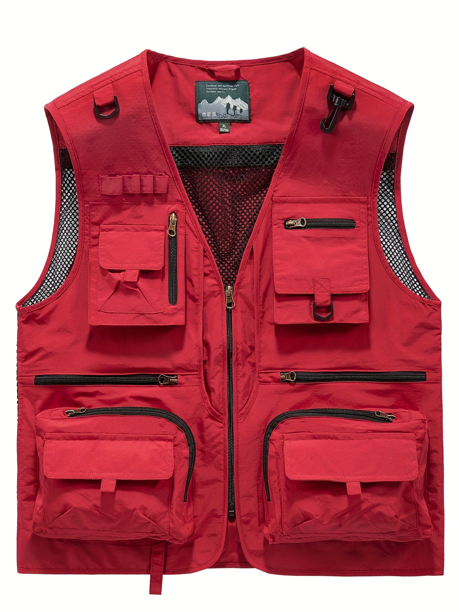 Men's Zipper Cargo Vest For Spring Summer Outwear